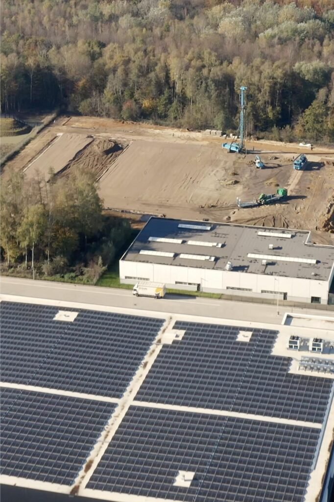 Dronebeeld van het bouwproces voor Merle Vastgoed, vastgelegd door 709FILMS